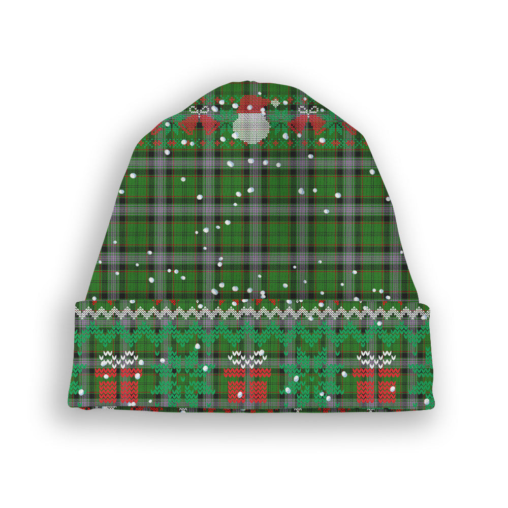 ScotsTee Shop Scottish Moss Tartan Plaid Christmas Deer Snowman Snowflake Bell Knit Beanie