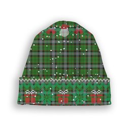 ScotsTee Shop Scottish Moss Tartan Plaid Christmas Deer Snowman Snowflake Bell Knit Beanie