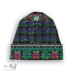 ScotsTee Shop Scottish Meoni Tartan Plaid Christmas Deer Snowman Snowflake Bell Knit Beanie