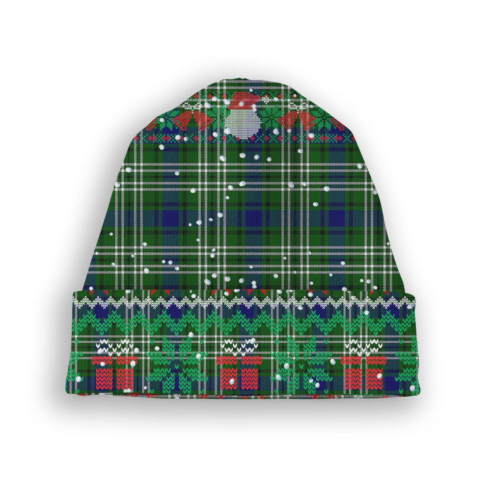 ScotsTee Shop Scottish Mow Tartan Plaid Christmas Deer Snowman Snowflake Bell Knit Beanie