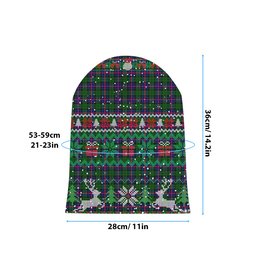 ScotsTee Shop Scottish Morrison Modern Tartan Plaid Christmas Deer Snowman Snowflake Bell Knit Beanie