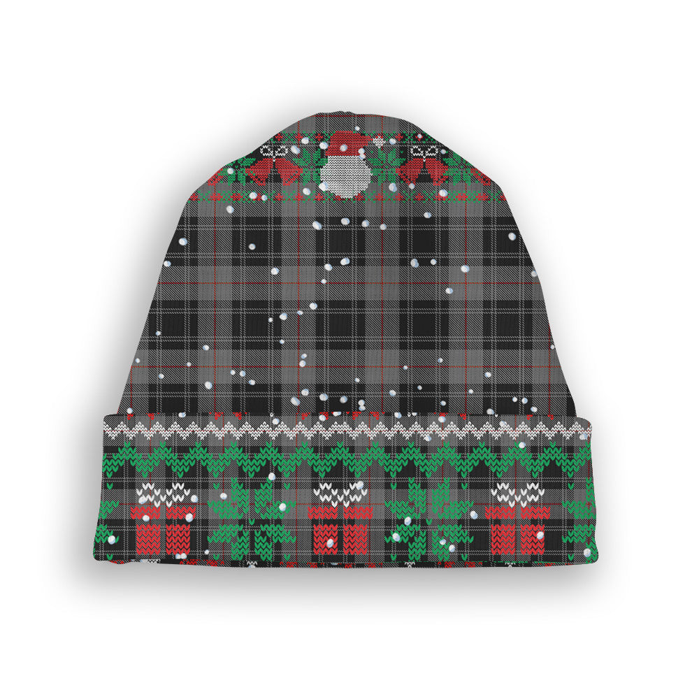 ScotsTee Shop Scottish Moffat Modern Tartan Plaid Christmas Deer Snowman Snowflake Bell Knit Beanie