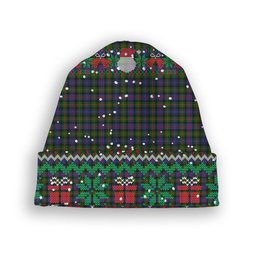 ScotsTee Shop Scottish Murray of Atholl Modern Tartan Plaid Christmas Deer Snowman Snowflake Bell Knit Beanie