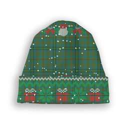 ScotsTee Shop Scottish Moncrieff of Atholl Ancient Tartan Plaid Christmas Deer Snowman Snowflake Bell Knit Beanie