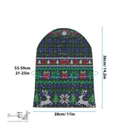 ScotsTee Shop Scottish Murray 1810 Tartan Plaid Christmas Deer Snowman Snowflake Bell Knit Beanie