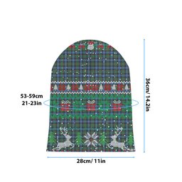 ScotsTee Shop Scottish McRae Hunting Ancient Tartan Plaid Christmas Deer Snowman Snowflake Bell Knit Beanie