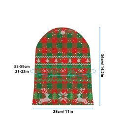ScotsTee Shop Scottish Moncrieffe SC Tartan Plaid Christmas Deer Snowman Snowflake Bell Knit Beanie