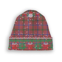 ScotsTee Shop Scottish McRae Ancient Tartan Plaid Christmas Deer Snowman Snowflake Bell Knit Beanie