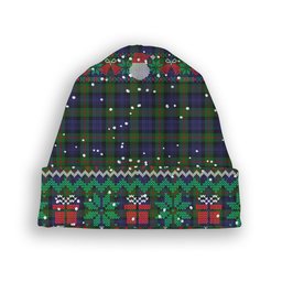 ScotsTee Shop Scottish Murray 1816 2 Tartan Plaid Christmas Deer Snowman Snowflake Bell Knit Beanie