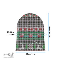 ScotsTee Shop Scottish McPherson Dress Ancient Tartan Plaid Christmas Deer Snowman Snowflake Bell Knit Beanie