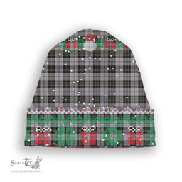 ScotsTee Shop Scottish McPherson Dress Ancient Tartan Plaid Christmas Deer Snowman Snowflake Bell Knit Beanie