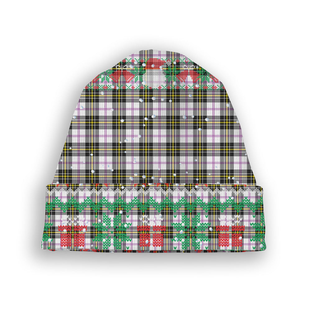 ScotsTee Shop Scottish McPherson Dress Modern Tartan Plaid Christmas Deer Snowman Snowflake Bell Knit Beanie