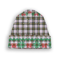 ScotsTee Shop Scottish McPherson Dress Modern Tartan Plaid Christmas Deer Snowman Snowflake Bell Knit Beanie