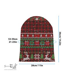 ScotsTee Shop Scottish McSwan Tartan Plaid Christmas Deer Snowman Snowflake Bell Knit Beanie