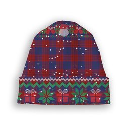 ScotsTee Shop Scottish Robinson Dress Pendleton 1 Tartan Plaid Christmas Deer Snowman Snowflake Bell Knit Beanie