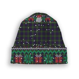 ScotsTee Shop Scottish Newman Tartan Plaid Christmas Deer Snowman Snowflake Bell Knit Beanie