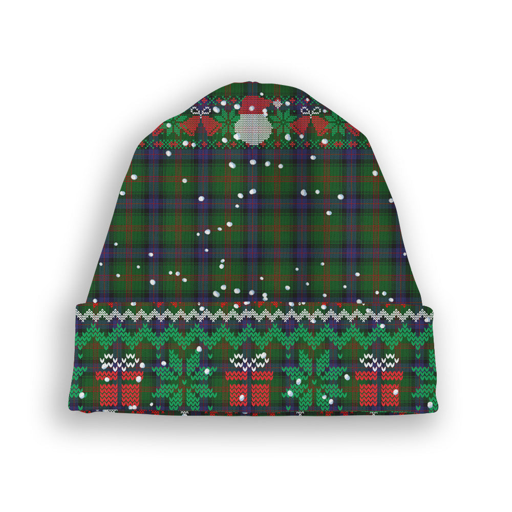 ScotsTee Shop Scottish Park Tartan Plaid Christmas Deer Snowman Snowflake Bell Knit Beanie