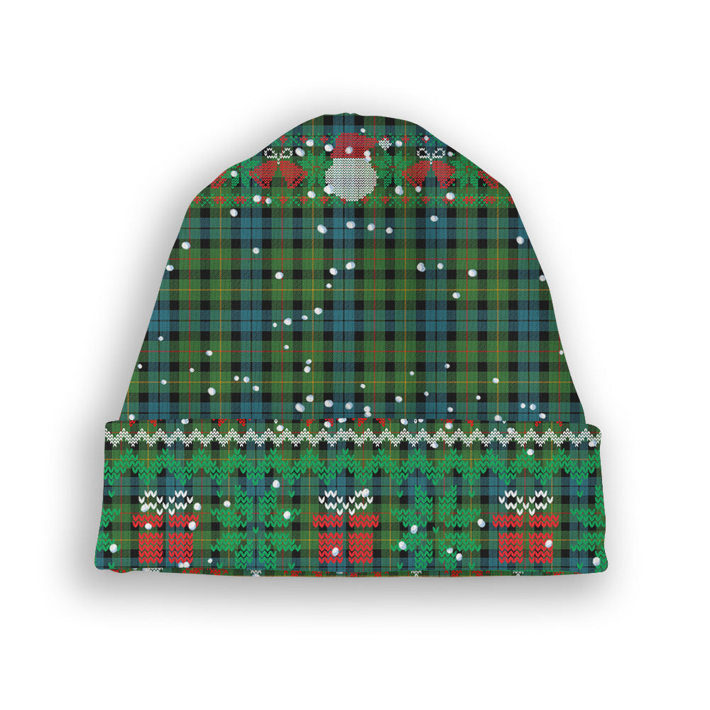 ScotsTee Shop Scottish Rollo Ancient Tartan Plaid Christmas Deer Snowman Snowflake Bell Knit Beanie