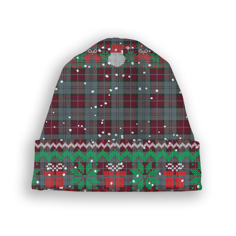 ScotsTee Shop Scottish Rob Roy (Film) Tartan Plaid Christmas Deer Snowman Snowflake Bell Knit Beanie