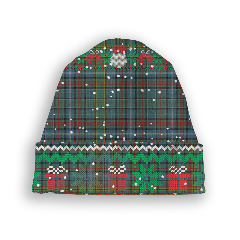 ScotsTee Shop Scottish Paisley Tartan Plaid Christmas Deer Snowman Snowflake Bell Knit Beanie