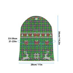 ScotsTee Shop Scottish New Mexico Tartan Plaid Christmas Deer Snowman Snowflake Bell Knit Beanie