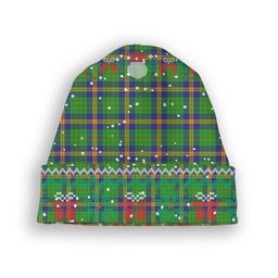 ScotsTee Shop Scottish New Mexico Tartan Plaid Christmas Deer Snowman Snowflake Bell Knit Beanie