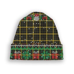 ScotsTee Shop Scottish Raeburn Tartan Plaid Christmas Deer Snowman Snowflake Bell Knit Beanie