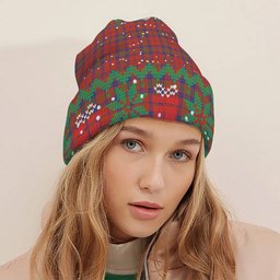 ScotsTee Shop Scottish Ross Old Ancient Tartan Plaid Christmas Deer Snowman Snowflake Bell Knit Beanie