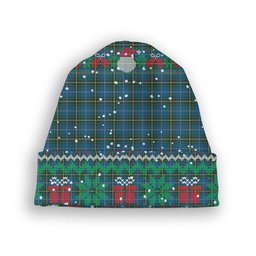 ScotsTee Shop Scottish Nova Scotia Province Tartan Plaid Christmas Deer Snowman Snowflake Bell Knit Beanie