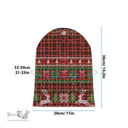 ScotsTee Shop Scottish Murray of Ochtertyre Ancient Tartan Plaid Christmas Deer Snowman Snowflake Bell Knit Beanie