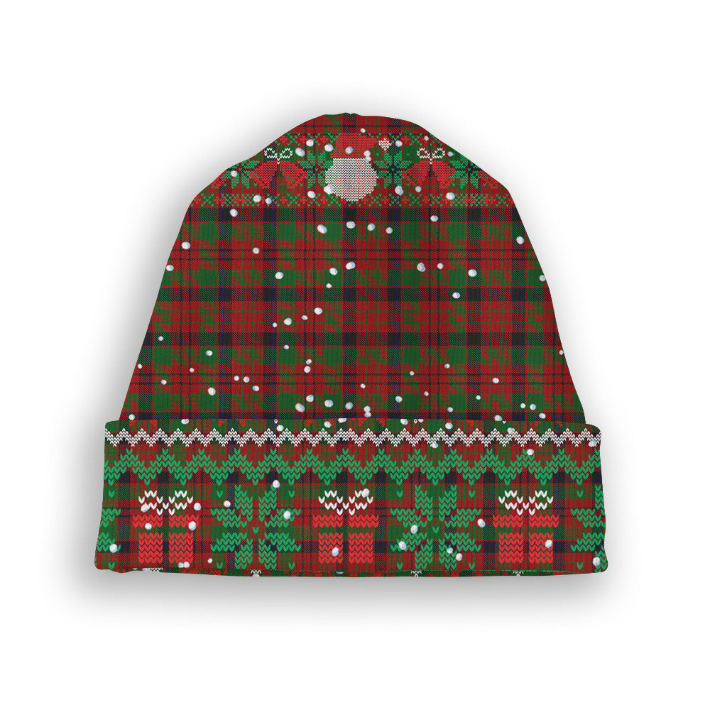 ScotsTee Shop Scottish Nicolson Inverness Tweed Mill Co Ltd Tartan Plaid Christmas Deer Snowman Snowflake Bell Knit Beanie