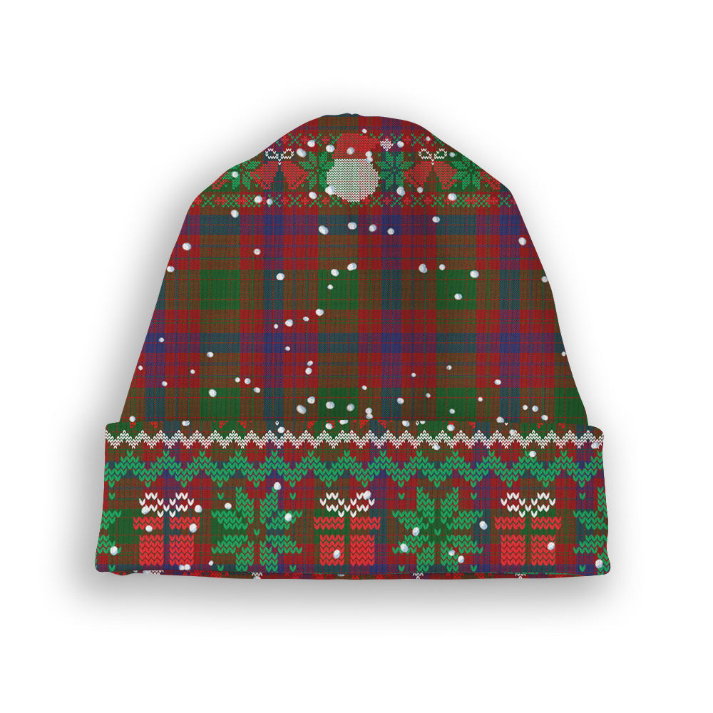 ScotsTee Shop Scottish Ross 6 Tartan Plaid Christmas Deer Snowman Snowflake Bell Knit Beanie