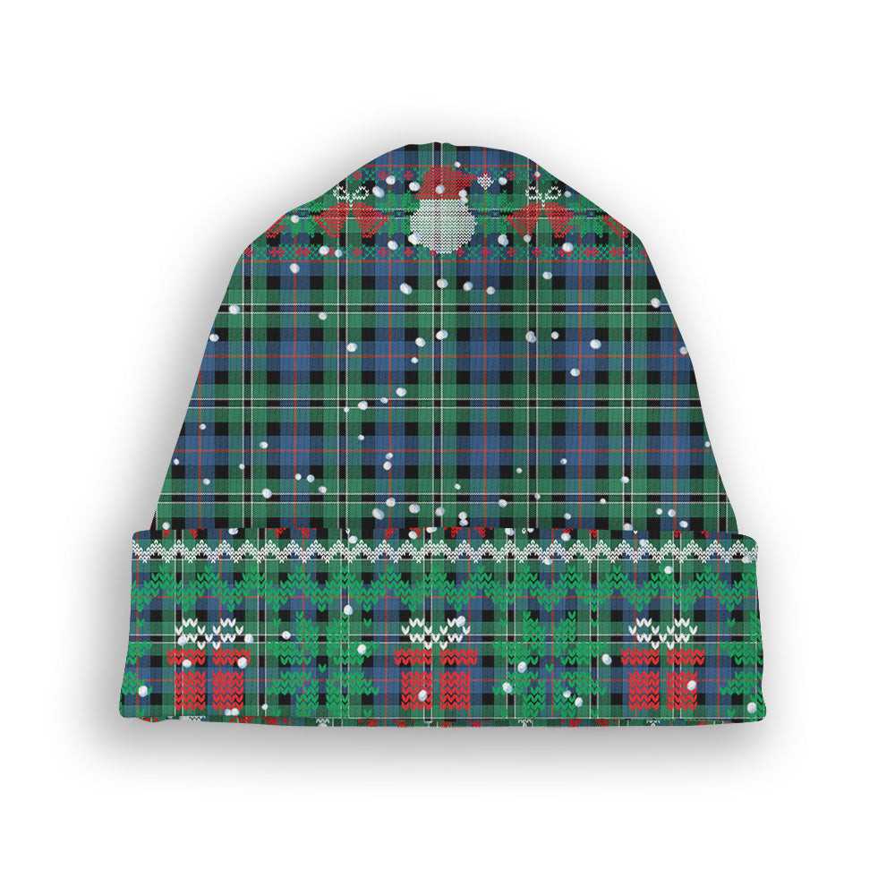 ScotsTee Shop Scottish Rose Hunting Ancient Tartan Plaid Christmas Deer Snowman Snowflake Bell Knit Beanie