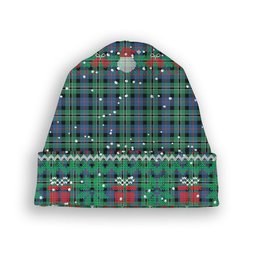 ScotsTee Shop Scottish Rose Hunting Ancient Tartan Plaid Christmas Deer Snowman Snowflake Bell Knit Beanie