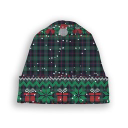 ScotsTee Shop Scottish Rollo Hunting Tartan Plaid Christmas Deer Snowman Snowflake Bell Knit Beanie