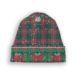 ScotsTee Shop Scottish Rattray of Lude Ancient Tartan Plaid Christmas Deer Snowman Snowflake Bell Knit Beanie