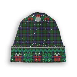 ScotsTee Shop Scottish Ogilvie of Inverarity VS 2 Tartan Plaid Christmas Deer Snowman Snowflake Bell Knit Beanie