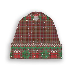 ScotsTee Shop Scottish Ogilvie 2 Tartan Plaid Christmas Deer Snowman Snowflake Bell Knit Beanie