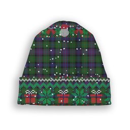 ScotsTee Shop Scottish Rankine Tartan Plaid Christmas Deer Snowman Snowflake Bell Knit Beanie