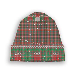 ScotsTee Shop Scottish Ritchie Ancient Clan Tartan Plaid Christmas Deer Snowman Snowflake Bell Knit Beanie