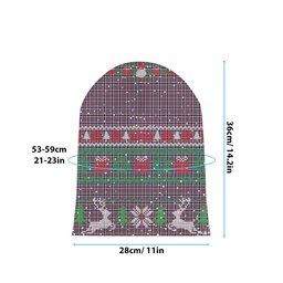 ScotsTee Shop Scottish Ohio District Tartan Plaid Christmas Deer Snowman Snowflake Bell Knit Beanie