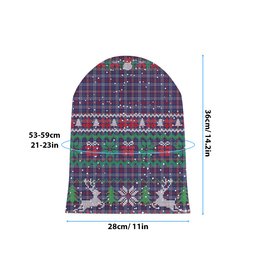 ScotsTee Shop Scottish Parker USA Tartan Plaid Christmas Deer Snowman Snowflake Bell Knit Beanie
