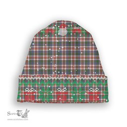 ScotsTee Shop Scottish Robertson Dress #2 Ancient Tartan Plaid Christmas Deer Snowman Snowflake Bell Knit Beanie