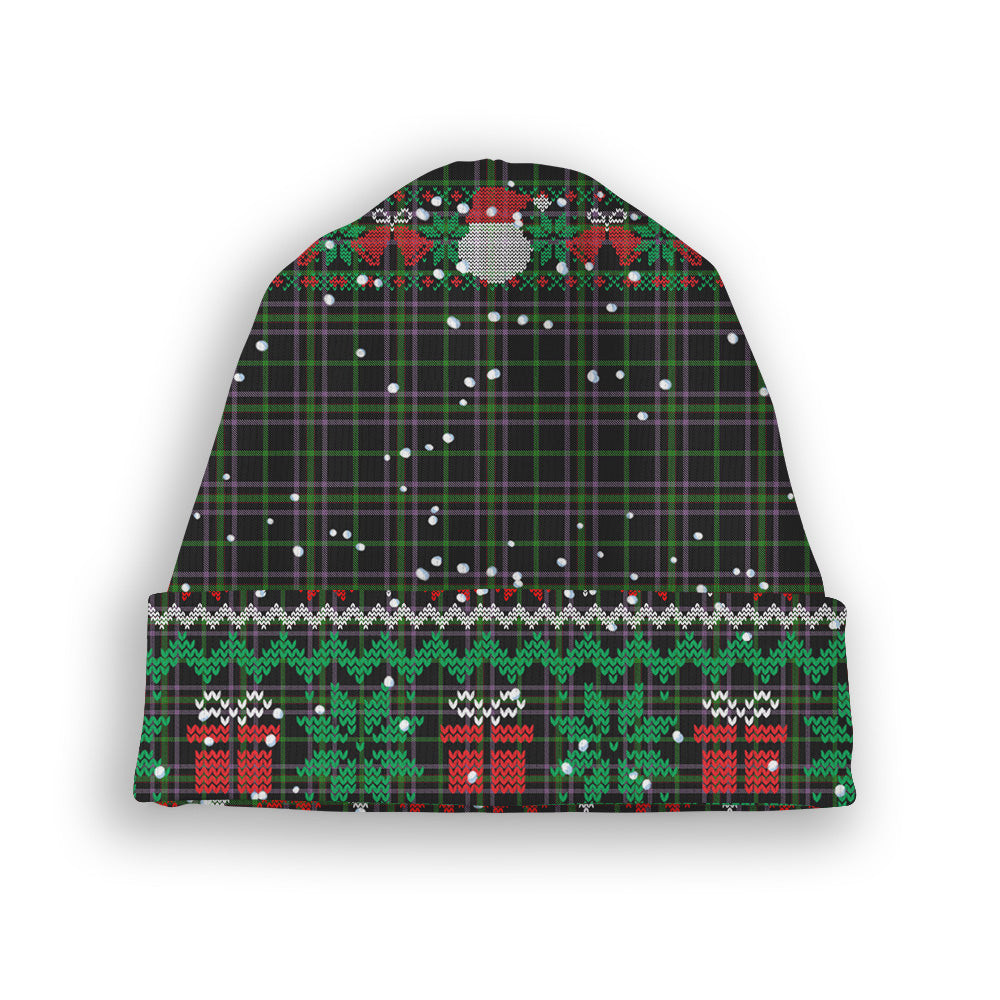 ScotsTee Shop Scottish O'Boyle Tartan Plaid Christmas Deer Snowman Snowflake Bell Knit Beanie