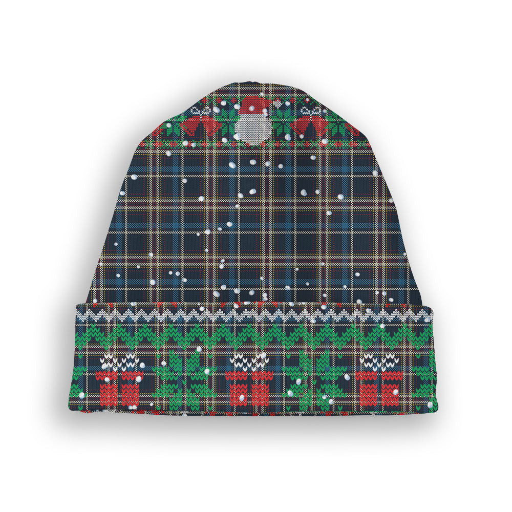 ScotsTee Shop Scottish Outlander Vehicles Tartan Plaid Christmas Deer Snowman Snowflake Bell Knit Beanie