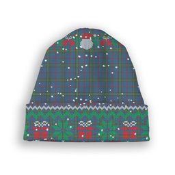 ScotsTee Shop Scottish Norris (Norreys) Modern Tartan Plaid Christmas Deer Snowman Snowflake Bell Knit Beanie