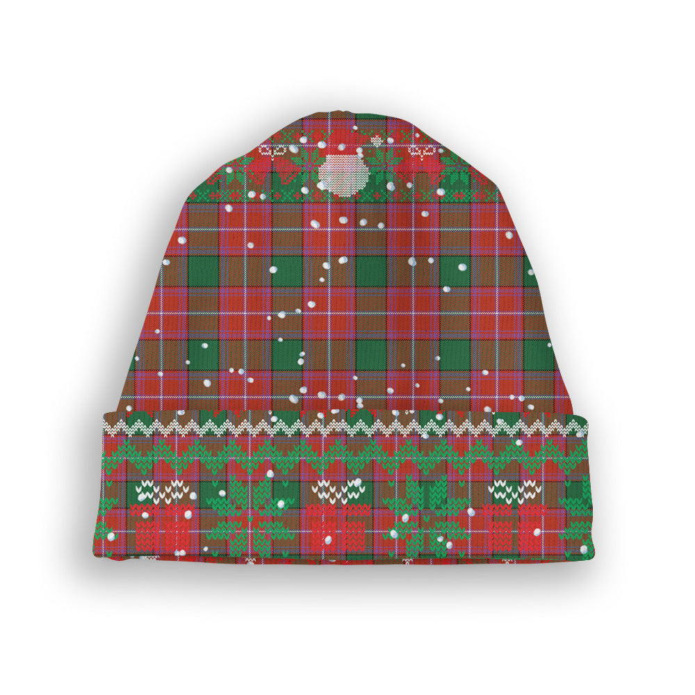ScotsTee Shop Scottish Rattray Ancient Tartan Plaid Christmas Deer Snowman Snowflake Bell Knit Beanie