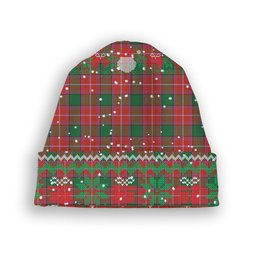 ScotsTee Shop Scottish Rattray Ancient Tartan Plaid Christmas Deer Snowman Snowflake Bell Knit Beanie