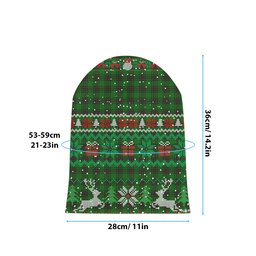 ScotsTee Shop Scottish Primrose Tartan Plaid Christmas Deer Snowman Snowflake Bell Knit Beanie