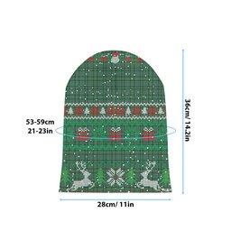ScotsTee Shop Scottish Ross Hunting Ancient Tartan Plaid Christmas Deer Snowman Snowflake Bell Knit Beanie